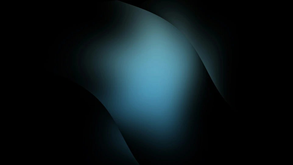Abstract blue light on black background